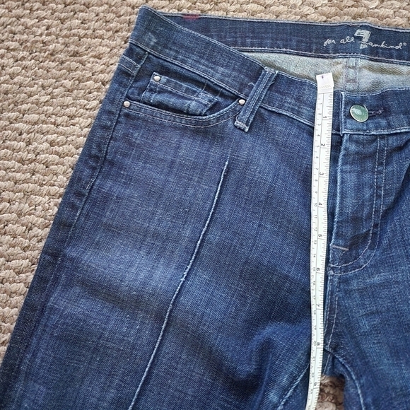 𝅺7 All Mankind Dark Blue Super Flare Jeans Women's Size 30 - Picture 4 of 7